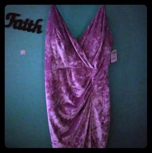 Lavender velvet bodycon dress
